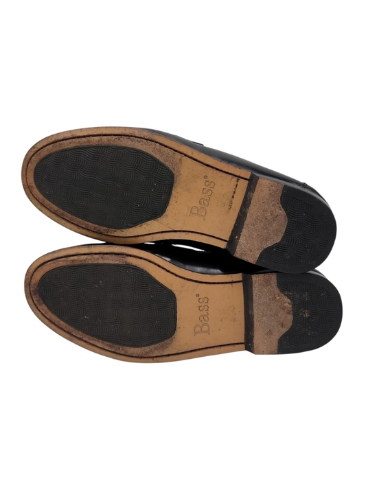 Bass Grammer Loafers Men Size 9.5 Black Kiltie Tassel  Leather Slip On Shoes main image 9